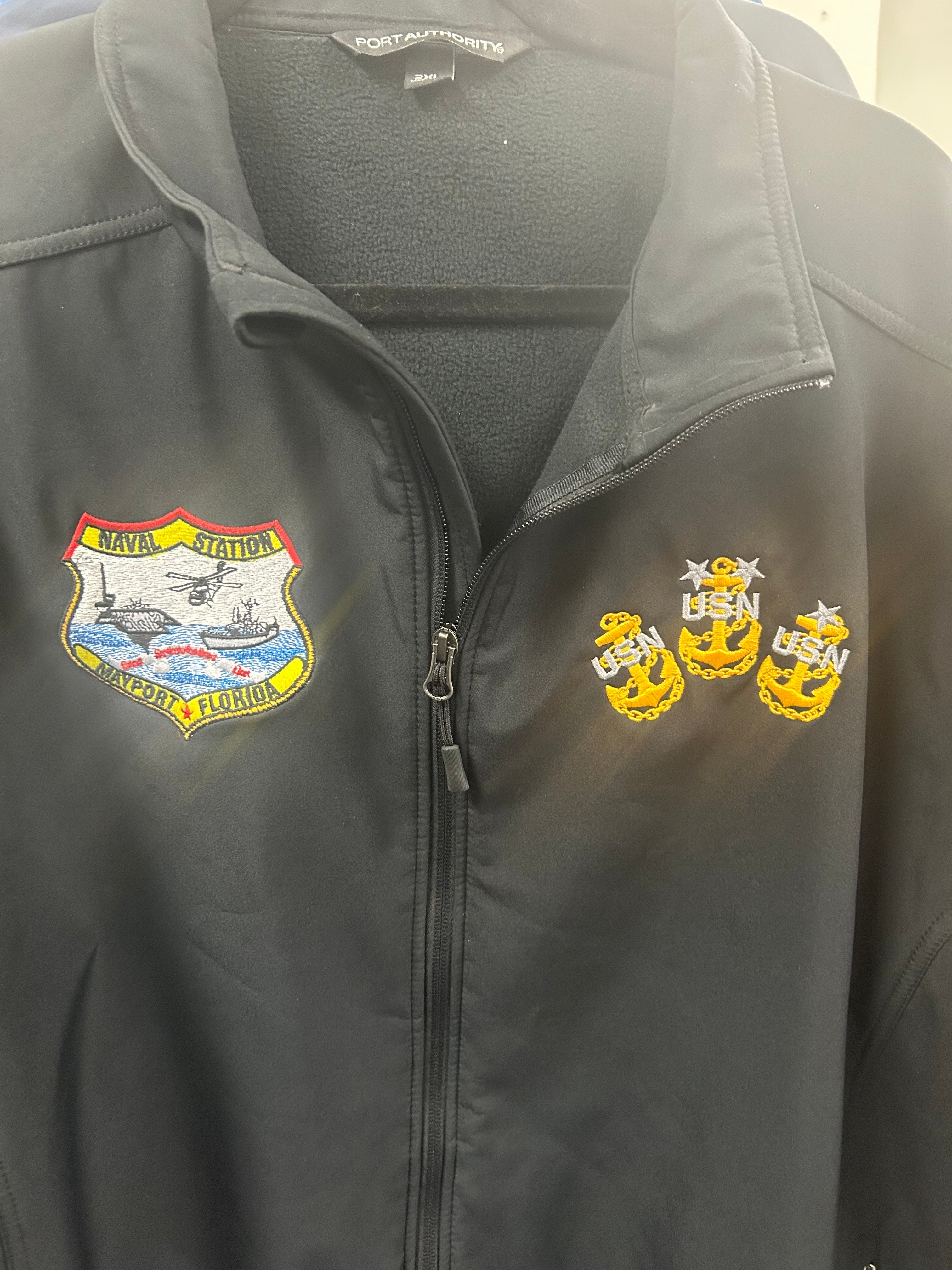 JACKET WITH MAYPORT LOGO AND ANCHORS